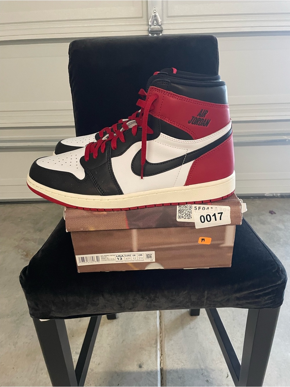 Nike Air Jordan 1 High Top Sneakers - White/Black/Red men’s size 13